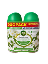 Airwick Freshmatic Navulling Duopack – Pure Fresh Jasmijn & Witte Bloemen – 2x250ml Automatische Luchtverfrisser